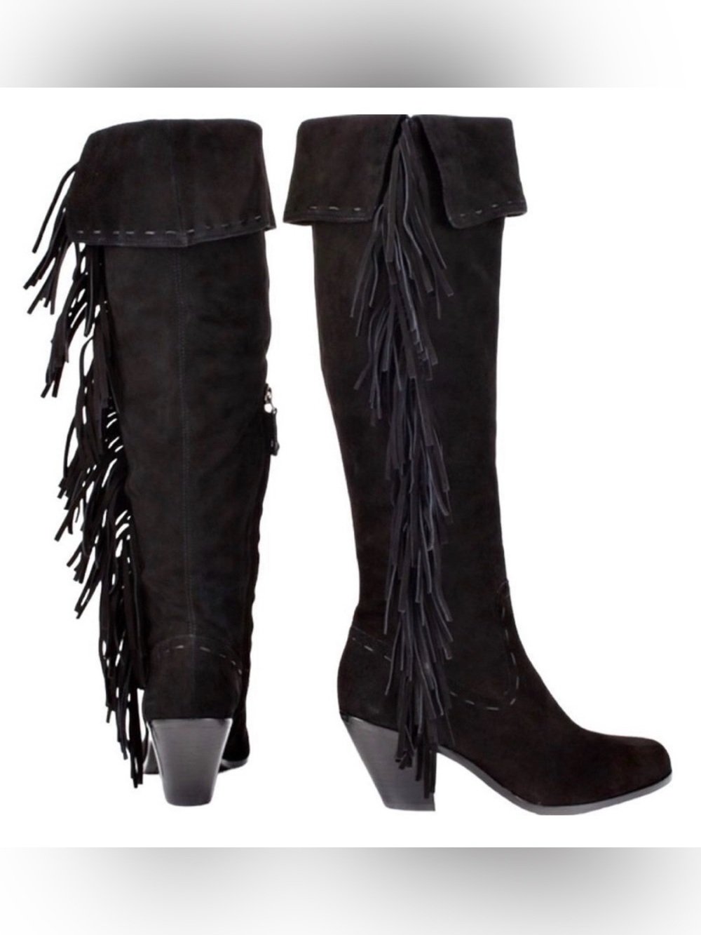Sam Edelman Louella Over-the Knee Fringe Boots